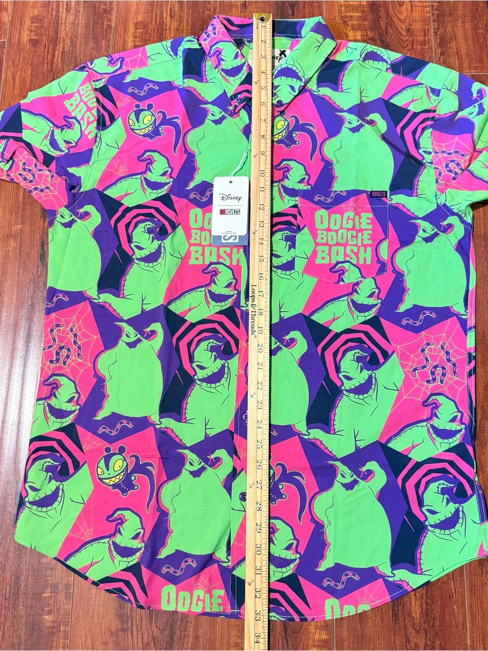 RSVLTS Disney Parks California Adventure Oogie Boogie Bash Sz XL Button Up NWT! - Picture 10 of 11